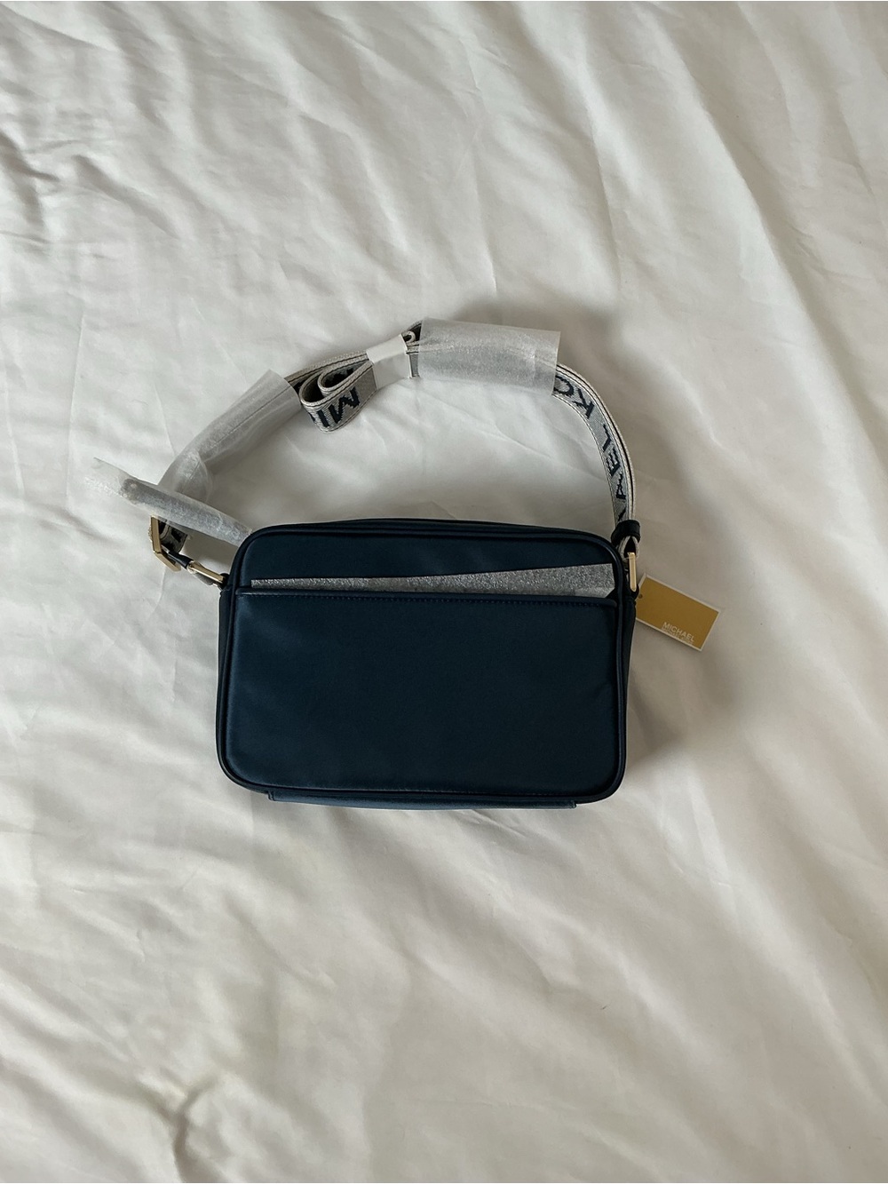 NWT Michael Kors Navy Jet Set LG EW Webbing Crossbody - Picture 3 of 7